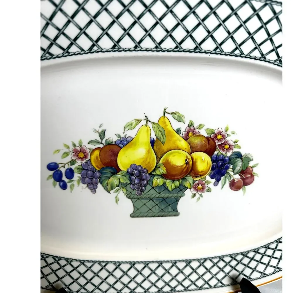 Villeroy & Boch 'Basket' anno 1785 Germany Vitro Porzellan Oval Serving Platter